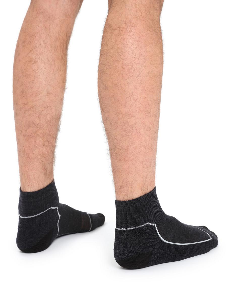 Jet Heather Icebreaker Merino Hike+ Light Mini Men's Socks | AU 1039JPQJ